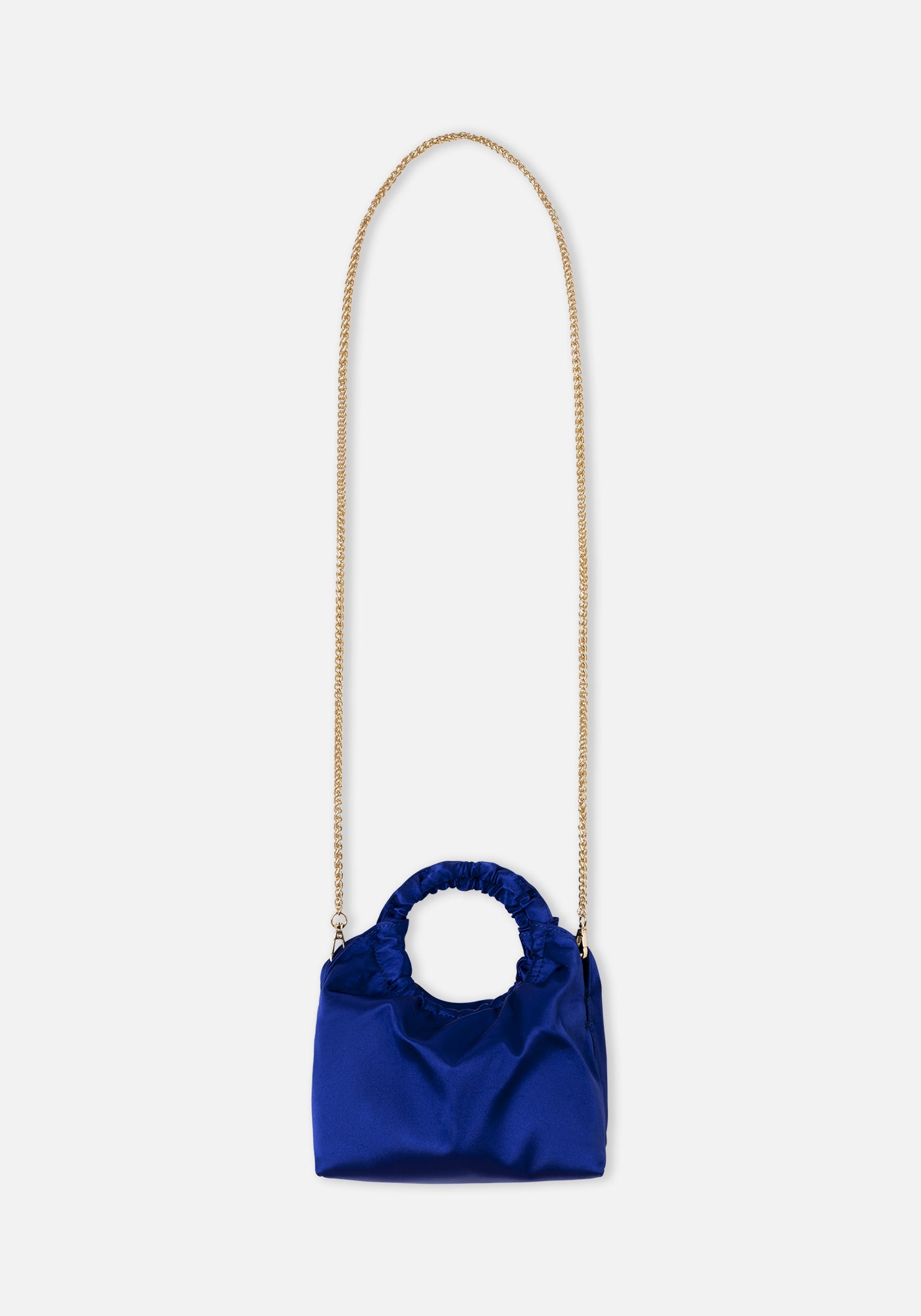 Blue Satin Bag