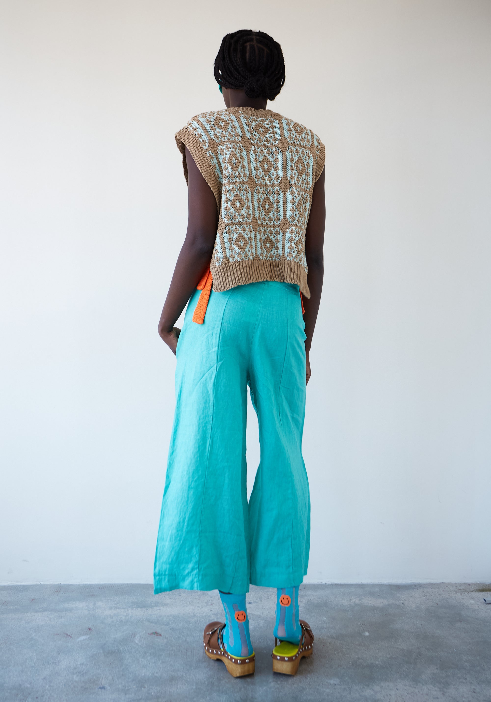 Emerald Linen Bomba Pants