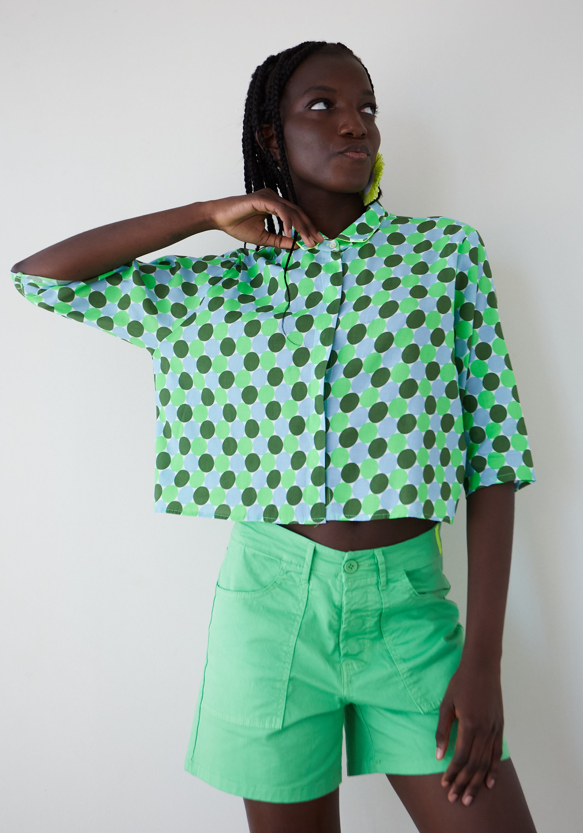 Green Dots Shadow Shirt