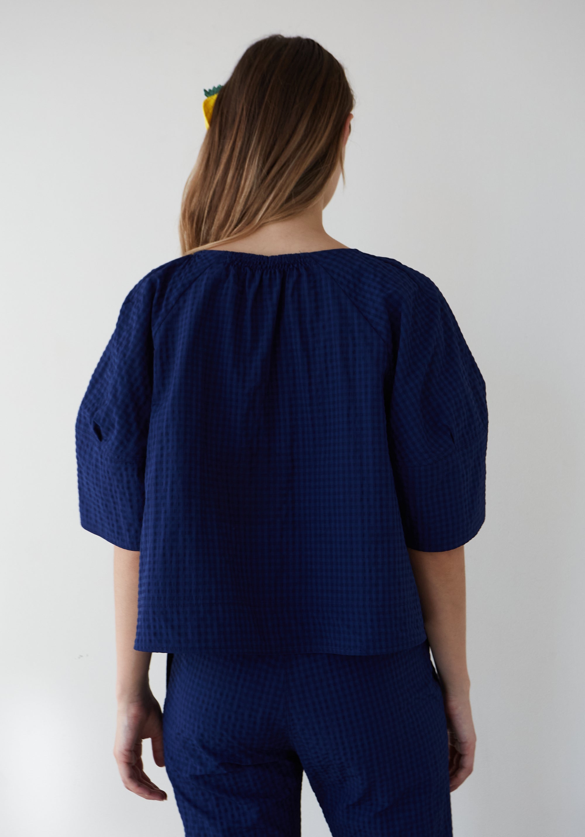 Blouse Soplo Vichy Bleu