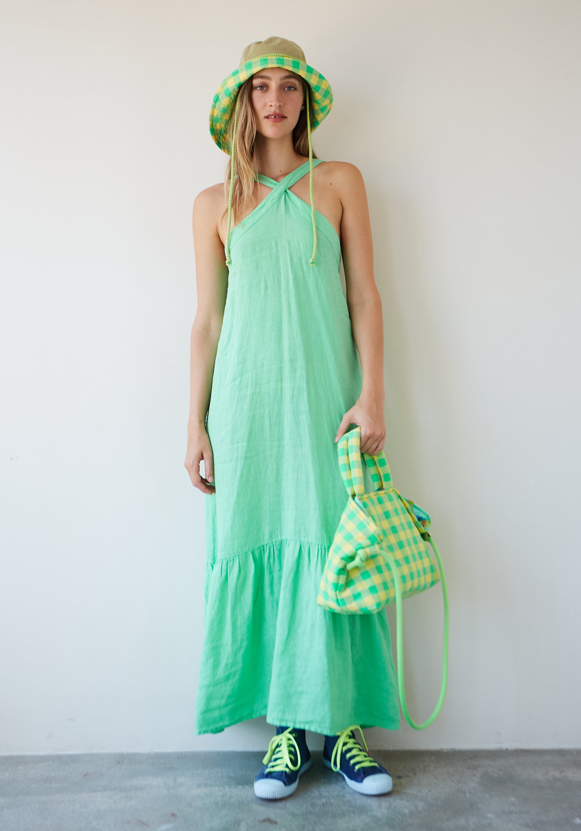  Mint Linen Patience Dress