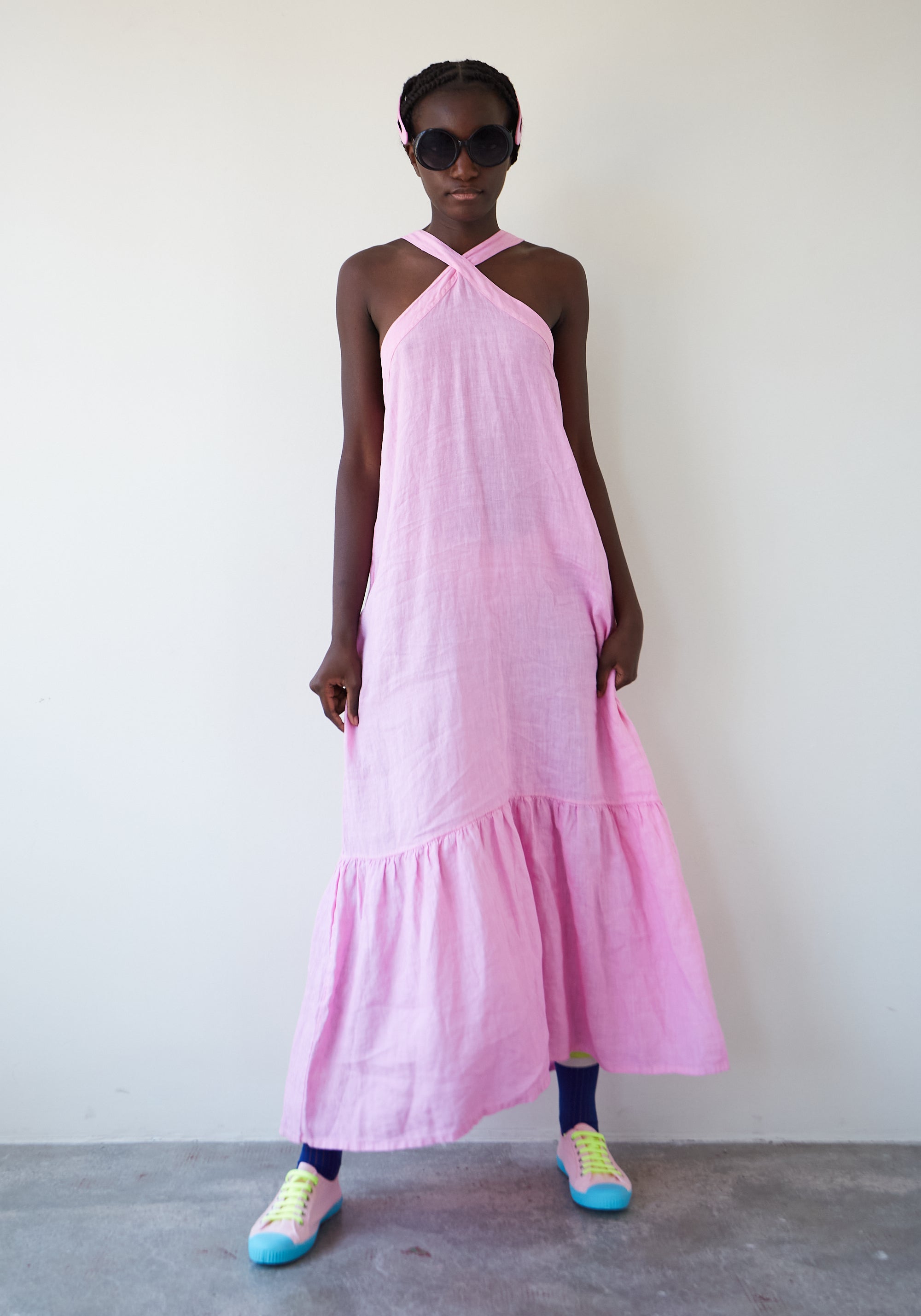 Pink Linen Patience Dress