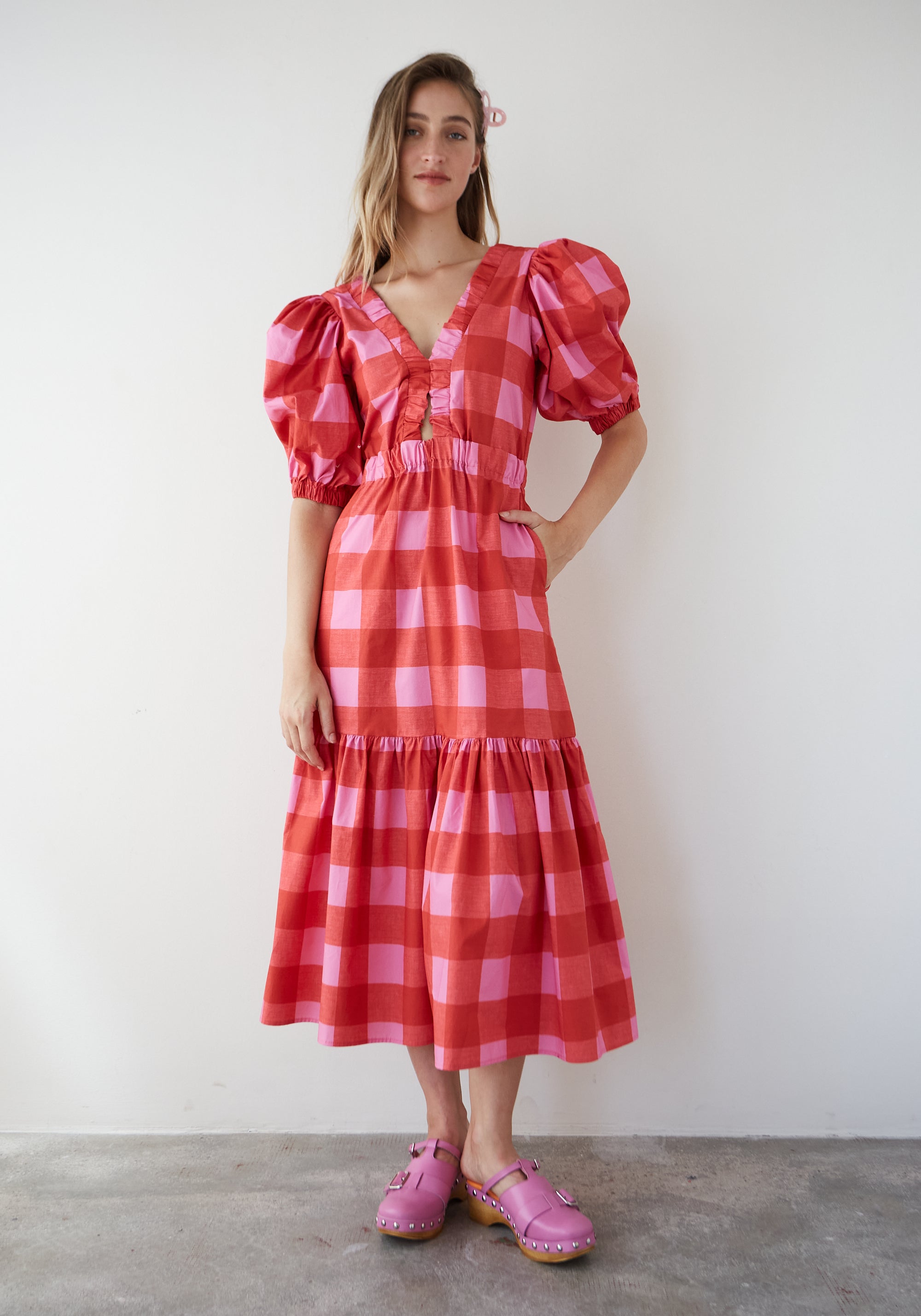 Kleid Joy Vichy Rot