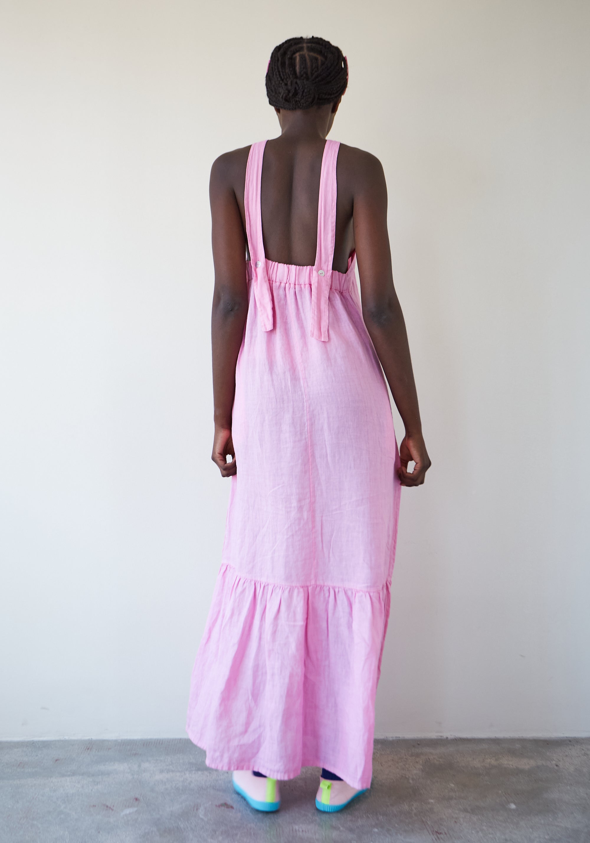 Pink Linen Patience Dress