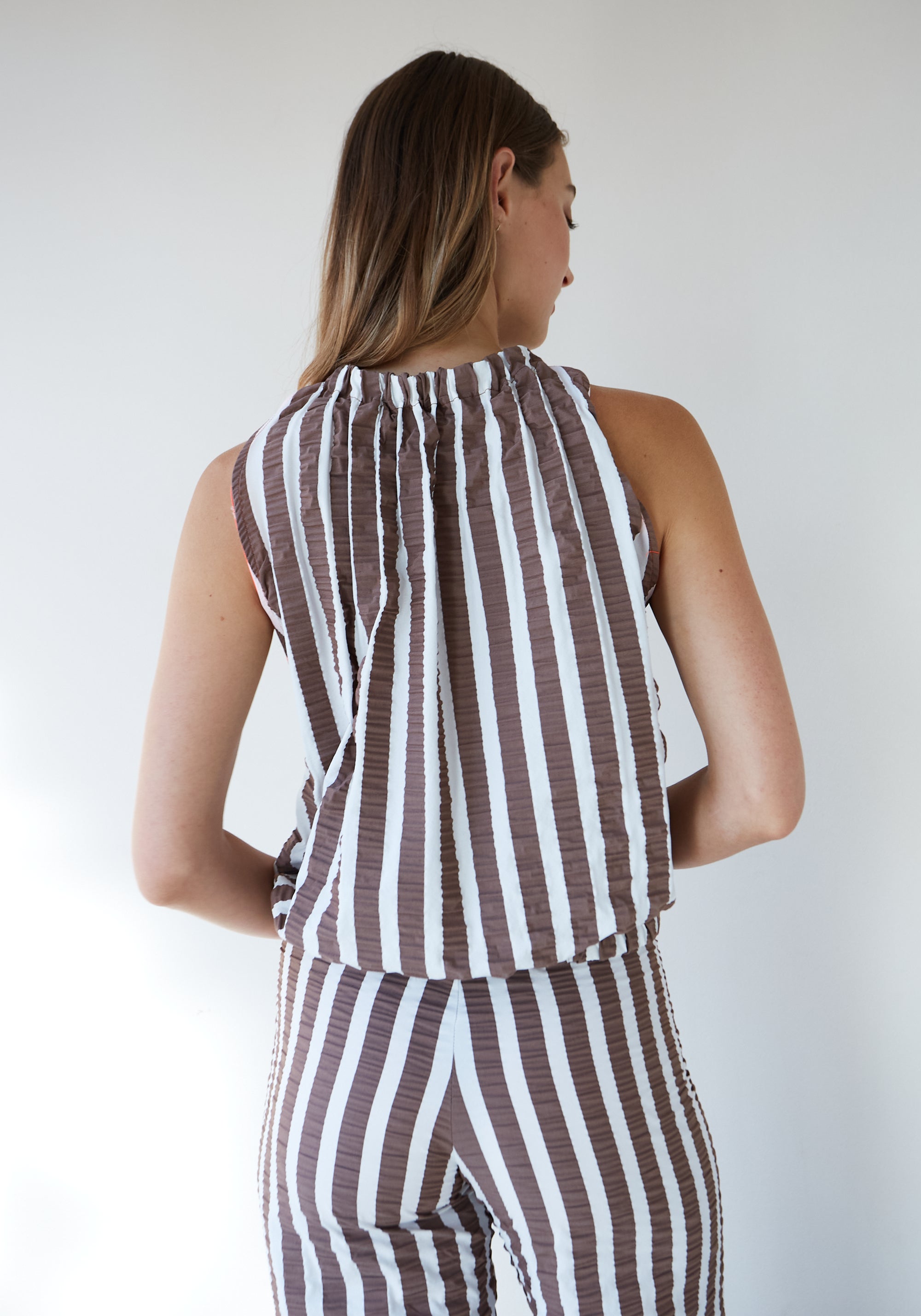 Aloha Brown Stripes Top