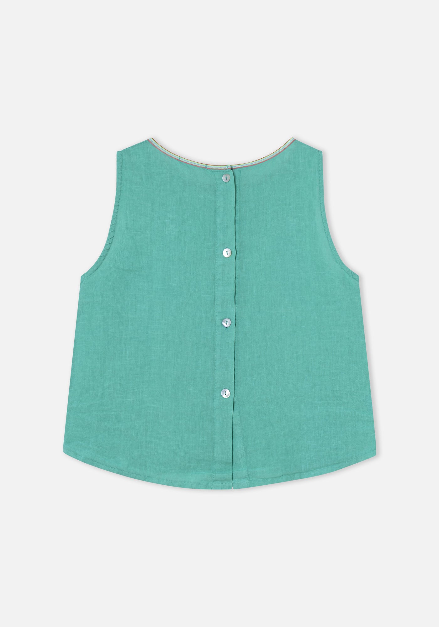 Green Linen Ana Top