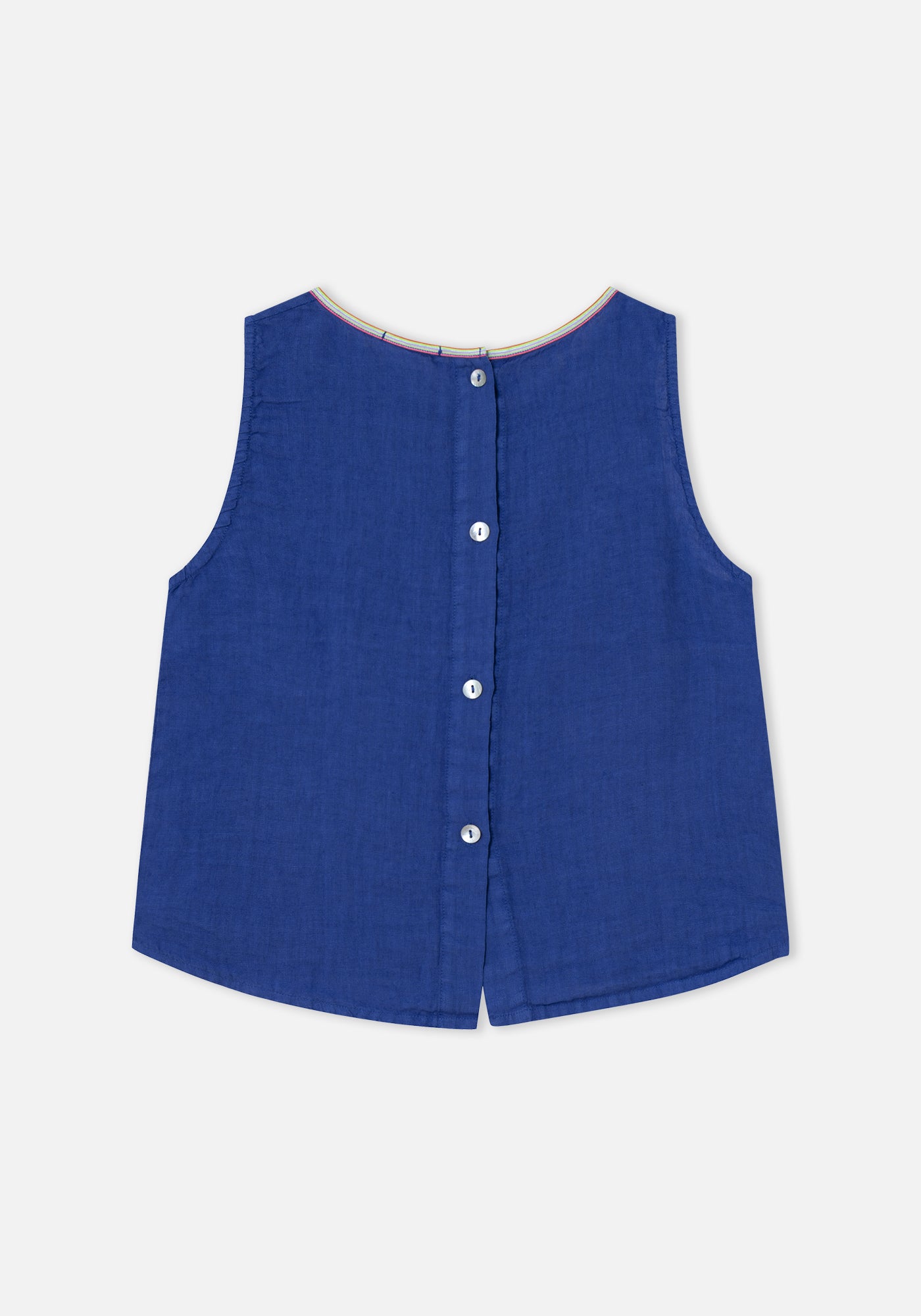 Blue Linen Ana Top