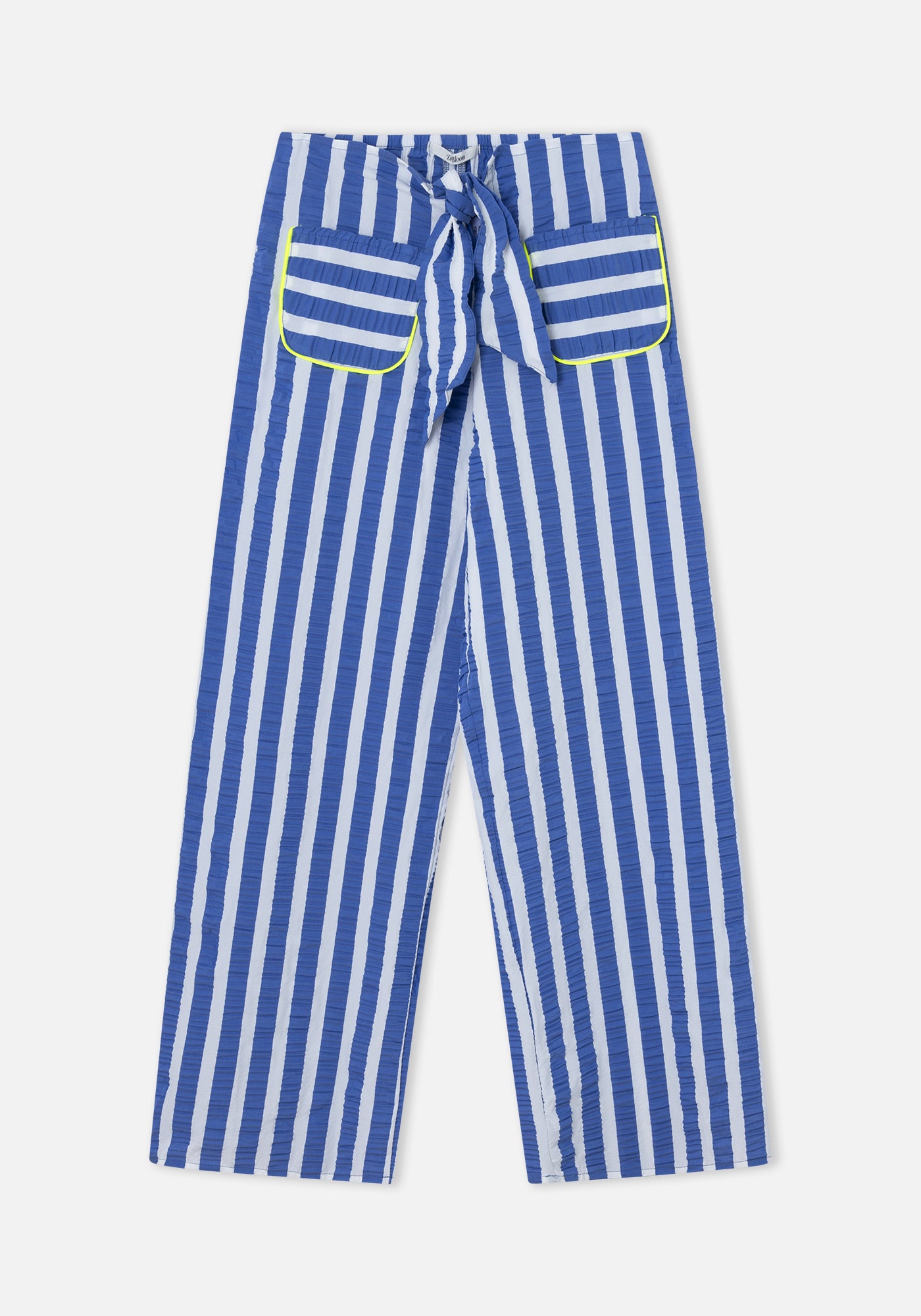 Pantalon Nœud Rayé Bleue